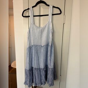 Rails Blue and White Striped Dress